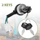 4-Pin Ignition Switch Kit with 2 Keys Compatible with AGT H15R DHKG-H15 Mini Excavator