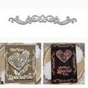 Valentine's Day Love Lace Edge Metal Die Cuts,Happy Valentine's Day Heart Rose Lace Flower Edge Cutting Dies Cut Stencils for DIY Invitation Card Scrapbooking Album Embossing Paper Dies Card Making