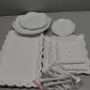 Mwellewm 10Pcs Cupcake Stand,Dessert Table Display Set, 4 White 3 Tired Cake Stand 6 Plastic Serving Trays for Party Cookie Rack Desert Tower Holder for Wedding Decor Baby Shower Tea Party Decorations