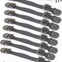 Boxiki kids Furniture Straps - Anti Tip Strap for Baby Proofing & Child Safety - 8 Pack of Adjustable Wall Straps and TV Straps - Fixings to Anchor Shelves & Cabinets (Black)