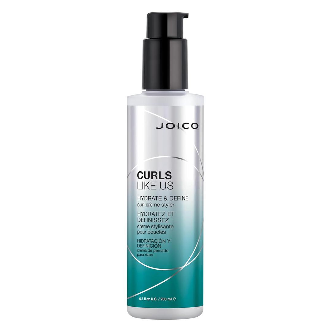 Joico Curls Like Us Hydrate & Define Curl Crme Styler | For Curly Hair | Reduce Frizz & Breakage | Define Textures | Thermal Protection | With Moringa Seed & Algae Oil