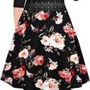 BEDOAR Women's Elegant Lace Embroidery Plus Size Flared A-Line Swing Casual Party Cocktail Dresses with Pockets Size 18 Plus