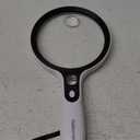 Large Magnifying Glass with 37 LED Light, 10X 20X 45X Handheld Illuminated Lighted Magnifier with 3 Light Modes for Seniors Reading, Inspection, Coins, Exploring Close Work