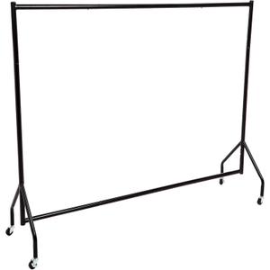 Amazon Basics Heavy Duty Portable Rolling Garment Rack, Hanging Clothes Organizer Rail for Display and Storage, Easy to Assemble, 72 x 60 inches, Black (1.82 X 1.52 M)