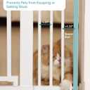 No Pawblems 71" Extra Tall Pet Gate, 29"-43" Wide Pressure Mounted, White