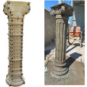 Roman Column Concrete Mold, White, Round, 25cm Diameter, Lightweight, French Country Style, DIY Pillar Template for Outdoor Garden, 11.81x12.99 Inch
