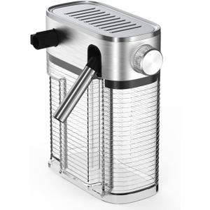 Espresso Machine Milk Tank, Version 2.0 Long-Life Automatic Milk Frother for Cappuccino Machine, Stainless Steel Cover