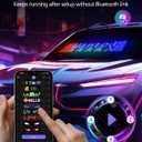 Multifunctional Bright 2PCS Devil Eyes for Cars Windshield - 19x5in [Upgraded Chip 100% Synchronized] Programmable Flexible LED Matrix Display - Custom Text Car Window Sign for Auto SUVs Trucks