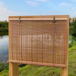 Bamboo Blinds Bamboo Shades Roman Bamboo Curtains Roller Shades for Interior Windows Roll Up Blinds Indoor Outdoor Patio B 32" W x 63" H