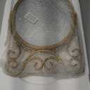 Vintage Gold Standing Mirror 10 X 15 Inch, Metal Framed Oval Table Mirror, Antique Makeup Mirror with Stand for Desk, Vanity Mirrors Tabletop for Living Room Bathroom Bedroom Shelf