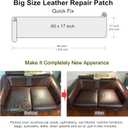 ILOFRI Large Leather Repair Patch Tape Light Grey 60x17 inch, Durable Self Adhesive Leather and Repair Kit for Couches, Car Seats, Furniture, Upholstery, Sofa, Boat Seats - Light Grey