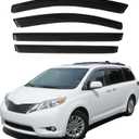 Rain Guards Compatible with 2011-2020 Toyota Sienna, Durable Acrylic Slim Window Visor Rain Guard, Side Window Deector for Toyota Sienna Accessories 4 Pieces