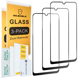 2 x Mr.Shield [3-PACK] Designed For Samsung Galaxy A50 [Japan Tempered Glass] [9H Hardness] [Full Screen Glue Cover] Screen Protector with Lifetime Replacement