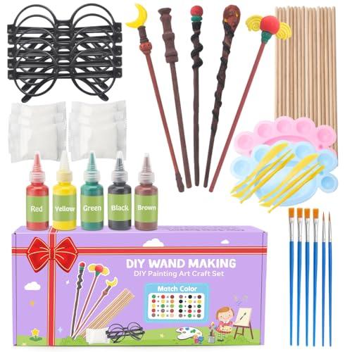 Amazon.com: Col-Pary DIY Magic Wand Making Kit, Painting Art Craft Set, Wizard Glasses for School Activities Supplies,Kid Gift,Student Rewards,Magic Birthday Party,Halloween Dcor, 63 PCS in All : Toys & Games