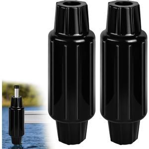 Dock Fender Bumper for Post, Boat Dock Bumpers Slide-Over Post Pole, Slip-On Dock Leg Pipes and Mounting Brackets, Vertical Protection Dock Guards, Soft UV-Resistant Marine-Grade Vinyl