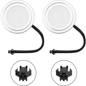 12V DC 1.5W Range Hood Lights with SM Socket, Hole Closet Stove LED Light Recessed, Bright White Kitchen Range Hood Light Bulbs Replacement, 2Pack 6500K (SM Socket-Female Head-Plastic)