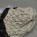 Hastvikas Handmade Macrame Table Runner | 14 x 72 Inches | 100% Cotton Boho Décor | Handmade by Women in Uttar Pradesh, India | Rustic Wedding, Party & Table Decoration (White)