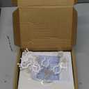 Homemory 6 Pcs Window Candles with Sensor Dusk to Dawn, Ivory Striped Candlesticks with Suction Cups, Roman Column Christmas Window Candle Battery Operated, Flameless Led Taper Candles for Windows