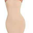 Strapless Shapewear for Women Full Slip shapewear dress Tummy Control slip for women under dress (Large, #1 Beige)