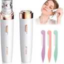Epilator for Women, 2-in-1 Facial Hair Removal Epilator, Painless Designed Hair Remover with Built-in LED Light for Precision, Smooth Glide Hair Remover for Women Face Lips Chin Peach Fuzz