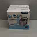 EUHOMY Countertop Ice Maker Machine with Handle, 26lbs Per Day, 9 Ice Cubes Ready in 6 Mins, Auto-Cleaning Portable Ice Maker with Basket and Scoop, for Home/Kitchen/Camping/RV (Silver) (11.57"D x 11.42"W x 8.74"H, Light Grey)