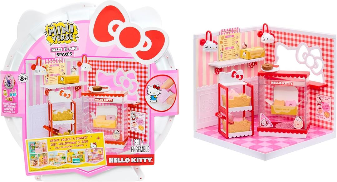 MGA's Miniverse Make It Mini Spaces Hello Kitty, Building Set, Customize, DIY Crafts, Rooms, Hobby, Collectors, Display, Gifts, 8+