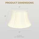 Royal Designs Shallow Drum Bell Billiotte Lamp Shade, Eggshell, 11 x 17 x 10 (BS-711-17EG).