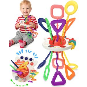 Tonberless Baby Sensory Montessori Toys for 6-12-18 Months, Toddler Teething Toy Birthday Gift Travel Toys for 1 2 3 Year Old Boy Girl Infant 8 9 10 Months Old