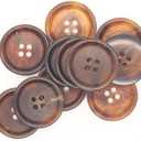 YaHoGa 10PCS 1 Inch Real Horn Buttons for Blazer, Suit, Coats, Overcoat, Winter Coat, Jacket, Uniform Genuine Light Brown Buffalo Horn Buttons for Men (25mm, Light Brown)