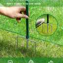 Temporary Fence with Posts, 40" Hx50'L Garden Fence Animal Barrier with Metal Ground Spikes, Temporary Fencing for Garden Backyard Outdoor Animal Protect