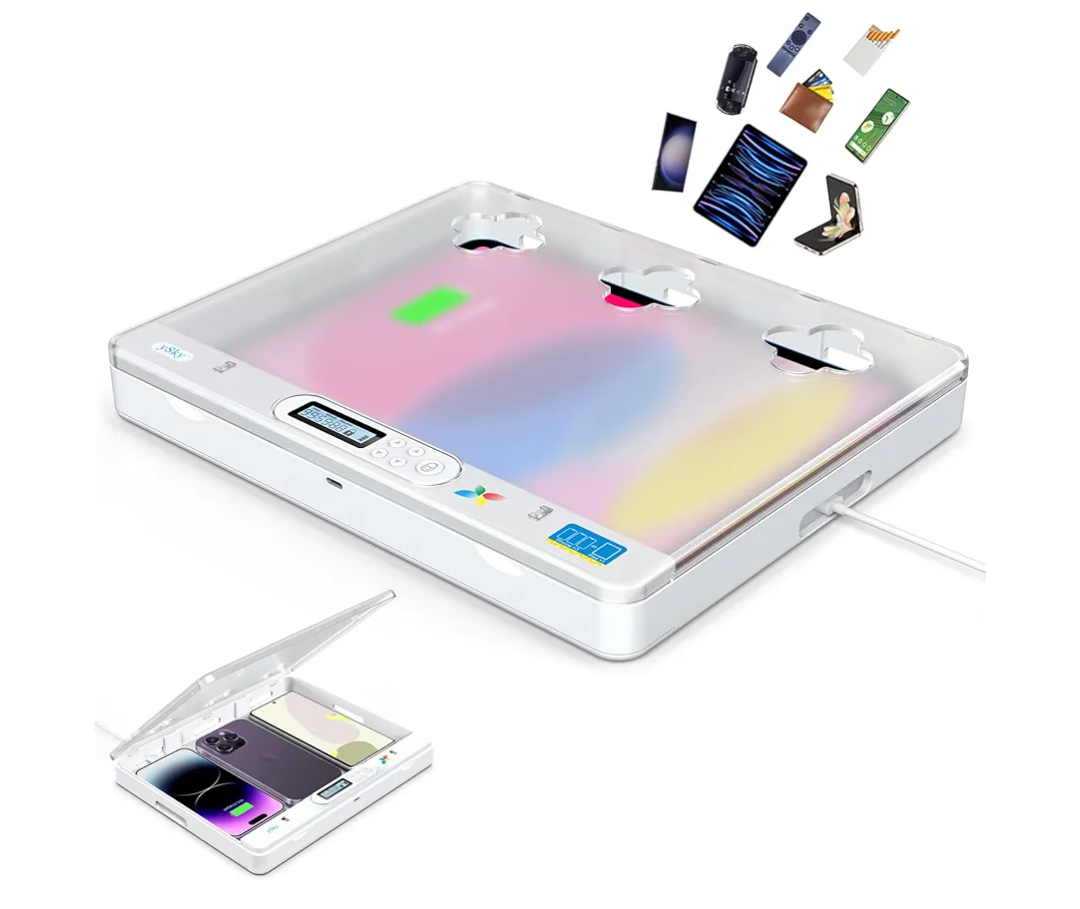 ySky Phone Lock Box with Timer for iPad Under 11inch,Timed Lock Box for iPhone,Tablet,Folded mobiles,Phone Locker for Children to Reduce Screen Time to get focus back