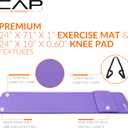 CAP Barbell 1/2-Inch High Density Exercise Yoga Mat with Strap | Multiple Options, The 68" x 24" cushioned surface provides plenty of room for yoga, Pilates