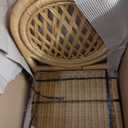 bali & pari Oxford Round Back Rattan Counter Stool Light Honey