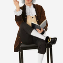 Morph Benjamin Franklin Costume With Wig Founding Fathers Costume Adult Colonial Outfit Men Ben Franklin Outfit Men M