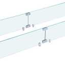 Apromise Fire Pit Wind Guard - 41.5" x 11.5" x 6" Glass Wind Guard for Rectangle Fire Pit Table | Thick Tempered Glass & Aluminum Corner Brackets, Easy Assembly (Rectangular)