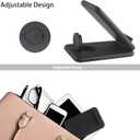 elec Space Wireless Charger, 3 in 1 Qi-Certified Folding Fast Wireless Charging Station for iPhone 14/13/12/11/X/XR/Xs Max, Apple Watch Series and Airpods, Compatible with Samsung S22/S21 (Black)