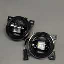 Fog Lights Assembly LED fit for Peterbilt 579(2013-2022), Peterbilt 587(2013-2022), Kenworth T660(2013-2021) Fog Lamp Driver and Passenger Side Semi Truck (Black)