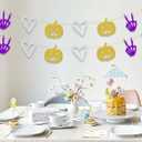 3 x 2PCS Halloween Pumpkin Garland Banner Happy Boo Day Party Decor Sign Pumpkin Ghost Bat Halloween Party Decorations