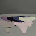 READY TO LOVE Women's Underwear Seamless Thongs 6 Pack No Show Thong Breathable Invisibles Hollow Out Sexy Panties Underwear (S)