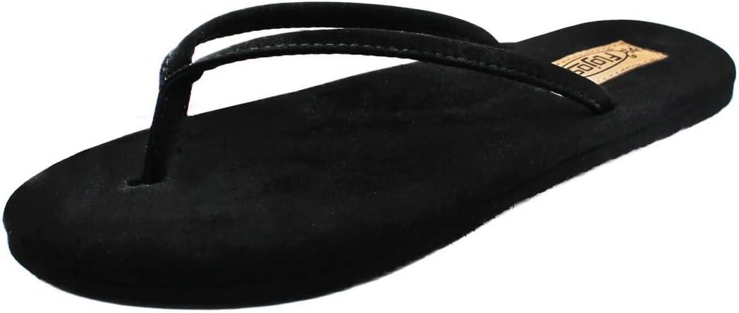 Flojos Women's Fiesta flip Flop (8, Black)