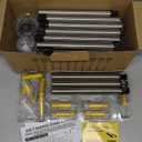 DenicMic Solar Lights Outdoor 10 Pack Waterproof 6000K Cold White LED Stainless Steel Stake Outside Lights for Yard Pathway Garden Driveway Walkway Landscape Path Lighting