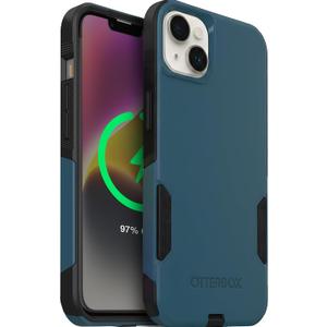 OtterBox iPhone 14 & iPhone 13 Commuter Series Case - Commuter Series Case -Thin, Dual-Layer, Pocket-Friendly, Port Cover - Blue/Black