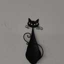 Black Metal Cat Wall Candle Sconces Holder for Pillar Candles Led Flameless Candles (1cat)