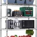 M MZG 1750 LBS Storage Shelves 5-Tier Utility Shelving Unit Steel Organizer Wire Rack for Home,Kitchen,Office,Garage, Capacity 17.7" D x 47.2" W x 72.3" H | Organizer Wire Rack, for Home, Kitchen, Office, Garage, 1750 LBS Capacity