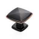 Ravinte 25 Pack Oil-Rubbed Bronze Kitchen Cabinet Square Knob Single Hole Cabinet Hardware for Dresser Drawer Cabinet Pulls Drawer Knobs Cabinet Knobs