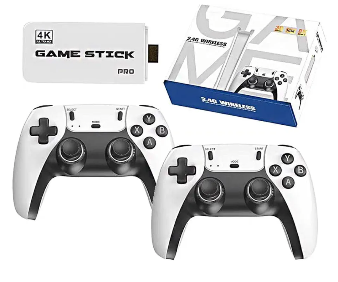 2026 NEW Upgrade Retro Game Stick Pro 4K HDMI Plug and Play Video Gaming Console with Dual 2.4G Wireless Controllers, 64G, 20000+Games