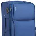 Hanke 24 Inch Luggage Expandable Softside Checked Suitcases with Spinner Wheels, Upright Rolling Luggage Suitcases Travel TSA Luggage Bag for Women Men(Blue)