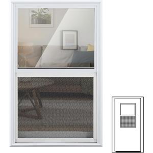 DoubleFill 24" x 38" Door Glass Insert Replacement Kit for Front or Exterior Doors, Venting Sliding Window with Screen, Double Pane Tempered Glass Insert for 1-3/4" Doors Home Improvement