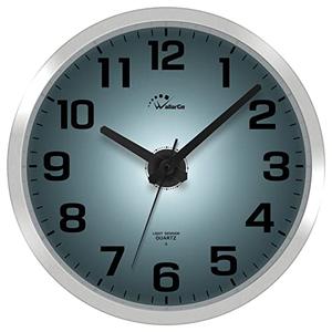 WallarGe Night Light Wall Clock for Bedroom - Silent Lighted up Wall Clock Glow in The Dark, Battery Operated Wall Clocks for Living Room/Kitchen, Easy to Read Large Digital Display, 12 Inch