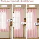 Pinch Pleated Sheer Curtains 96 Inch Length 2 Panels Set, Semi Voile Sheer Curtains for Bedroom Living Room Pinch Pleated Soft Touch Light Filtering Drapes(Deser flomor, 42 W x 96 L, 2 Panels)